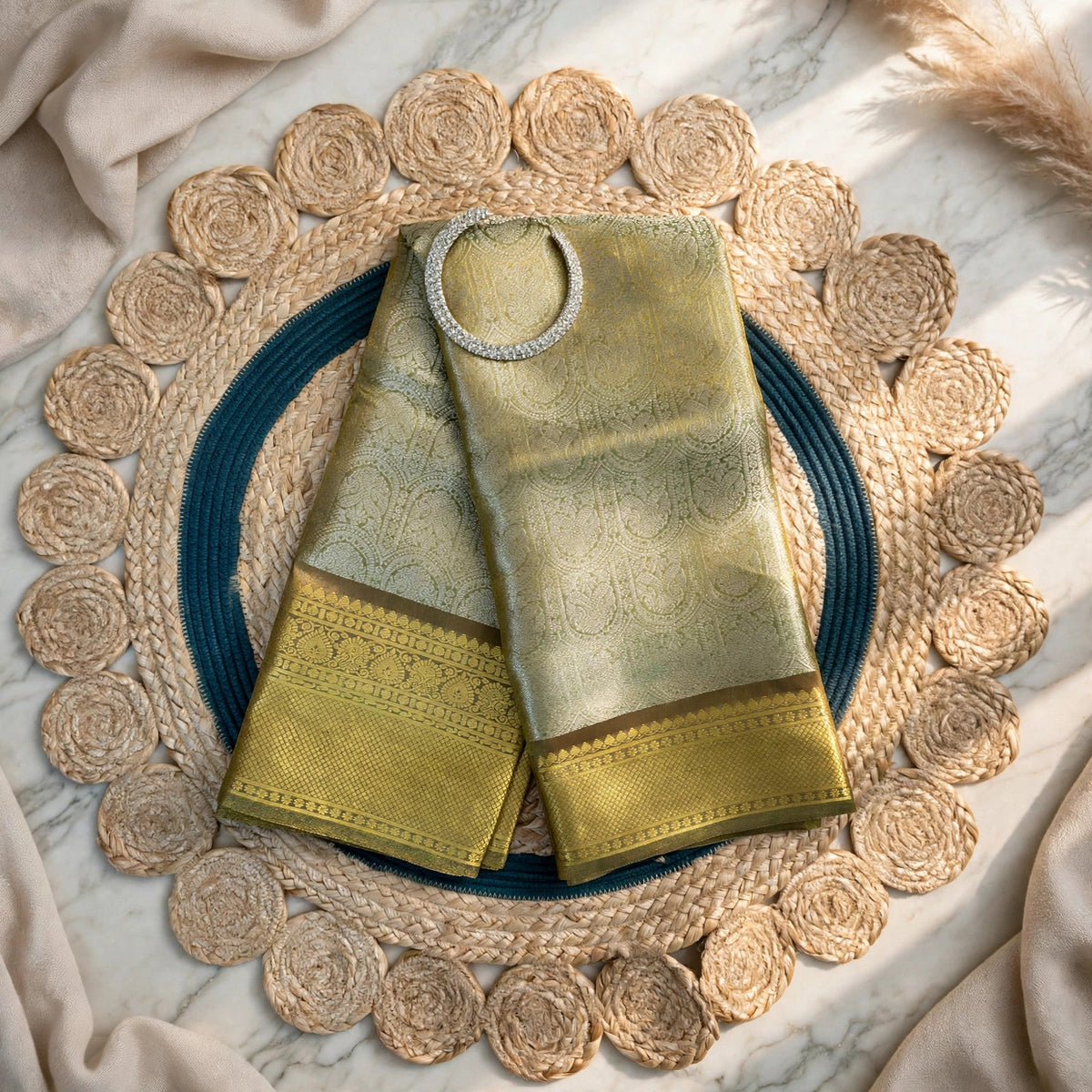 Indian Kanchipuram Traditional Party Saree