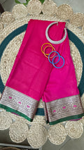 Indian Katan Silk Saree – styled with jewellery